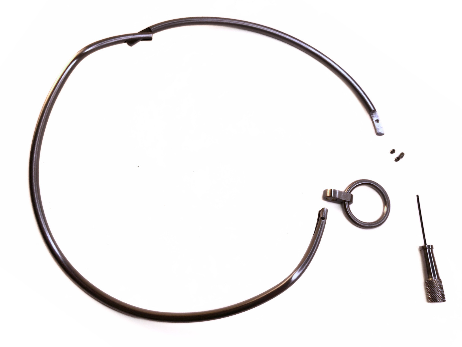 Ultra Petite 4mm Satin Curved Eternity Collar