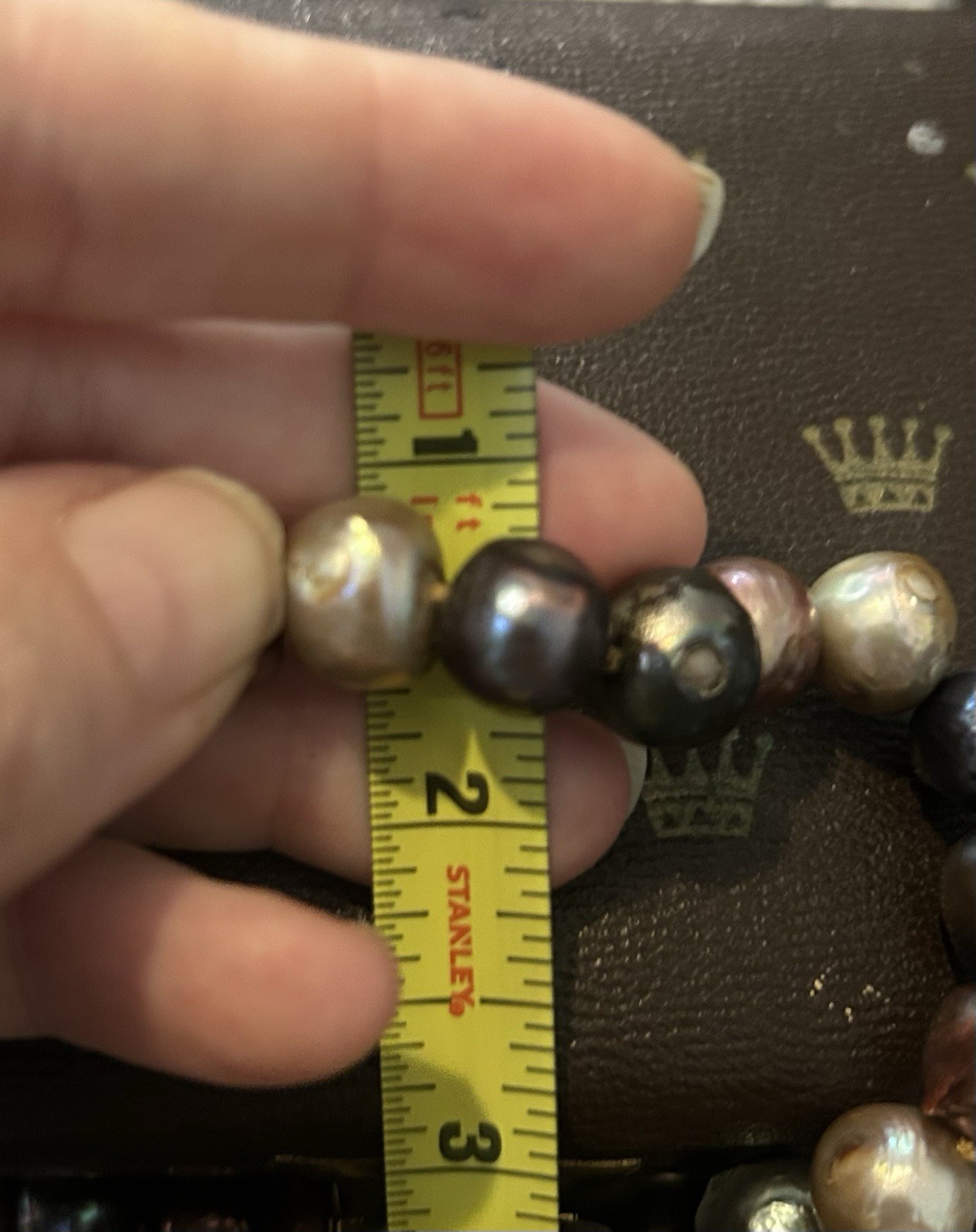 36” Multicolor Baroque Cultured Freshwater Pearl Necklace Sterling 925 Toggle