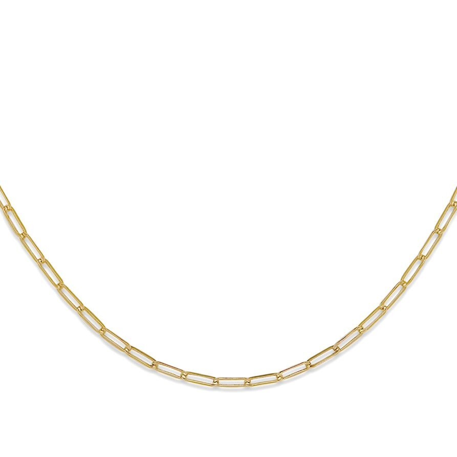 10k Yellow Gold Solid PAPERCLIP Cable Link Chain Necklace 22Inch 3.4 grams 2.5MM