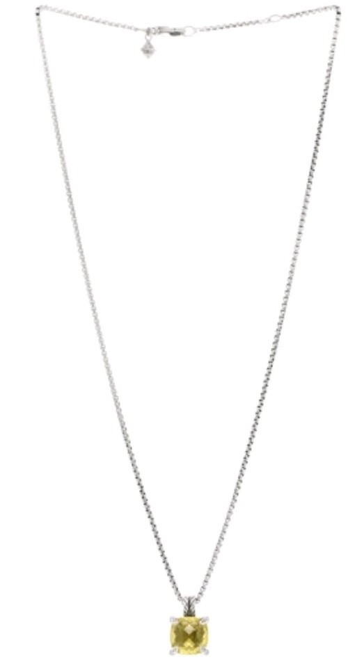 Previously Used David Yurman Sterling Silver Diam Lemon Citrine 14mm Chatelaine