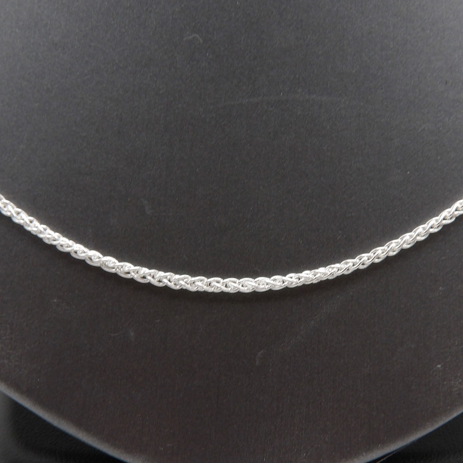 Sterling Silver Round Wheat Link Pendant Chain Necklace Long 36in Italy New