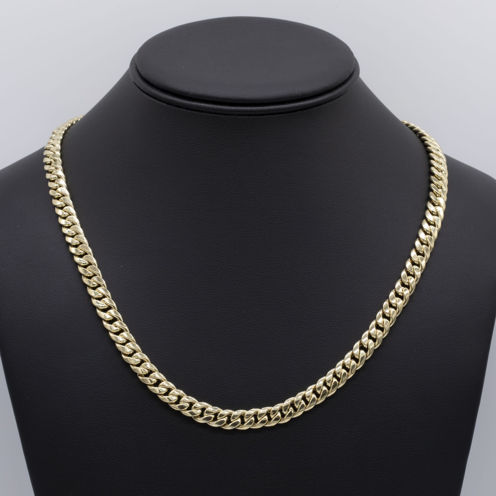 14K Yellow Gold 7.5mm Miami Cuban Link Chain Box Lock Necklace All Sizes