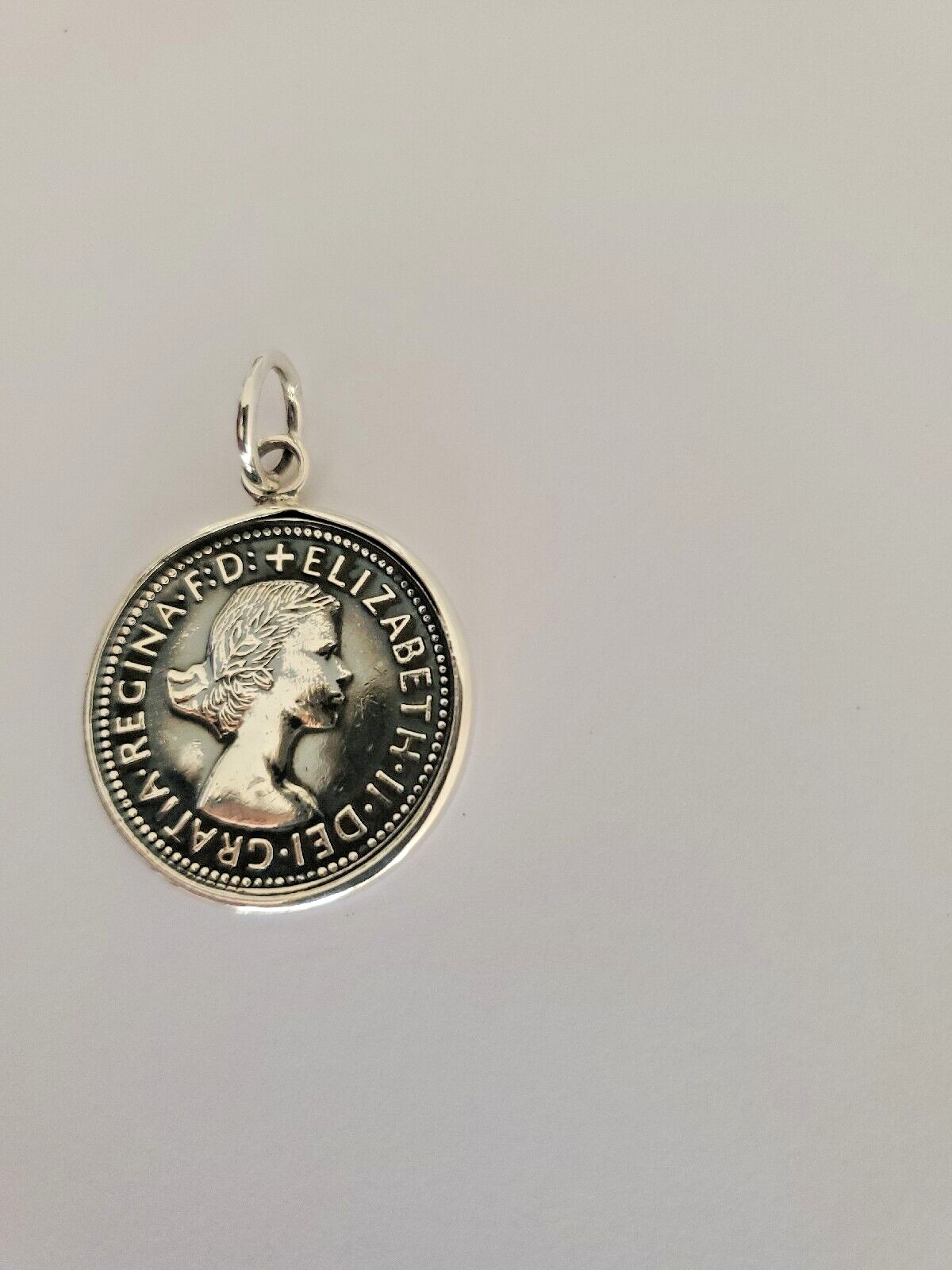 Sterling Silver Australian 1960 Shilling Coin Pendant