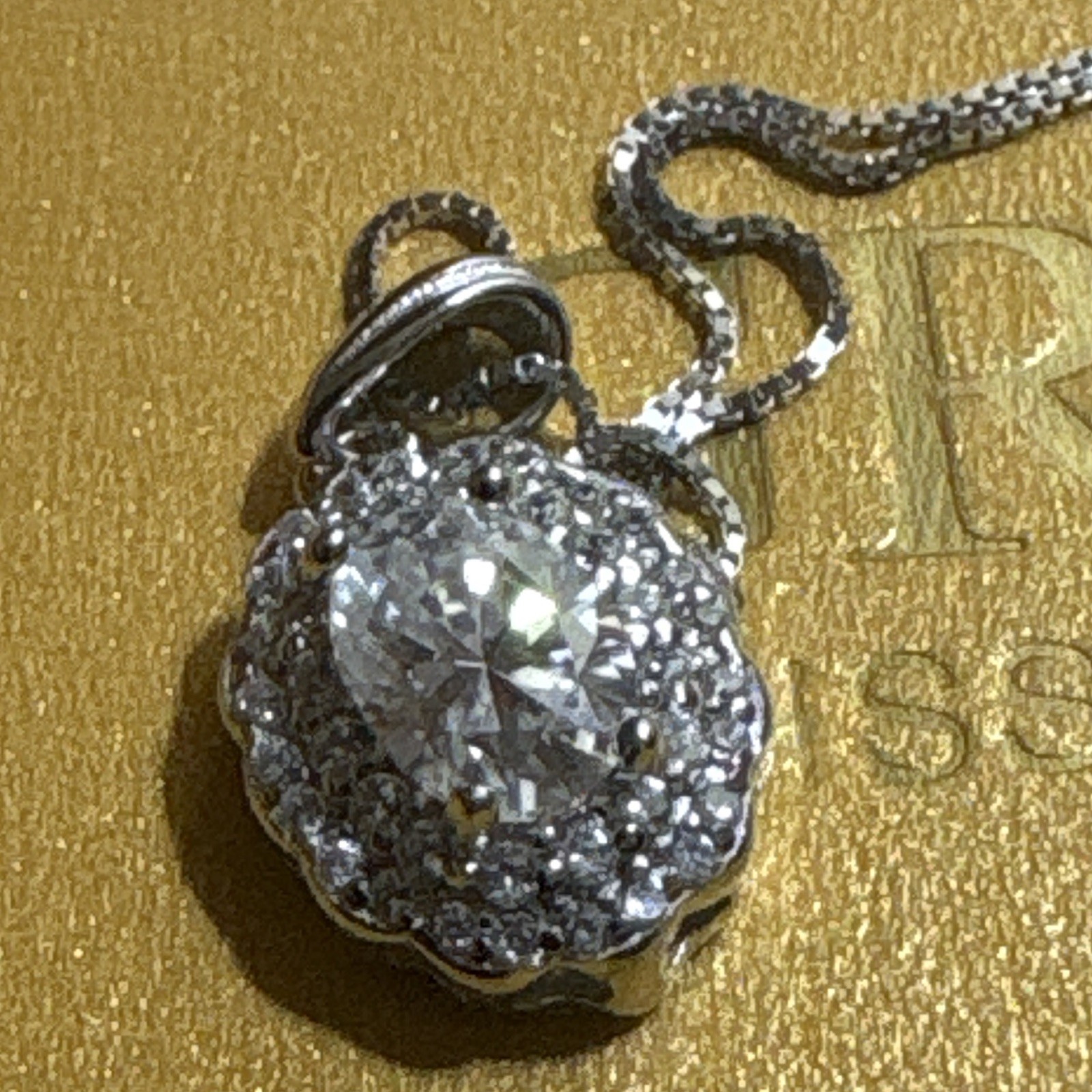 Oval Moissanite Pendant W/18in 925 Necklace Clear 1.00 ctw