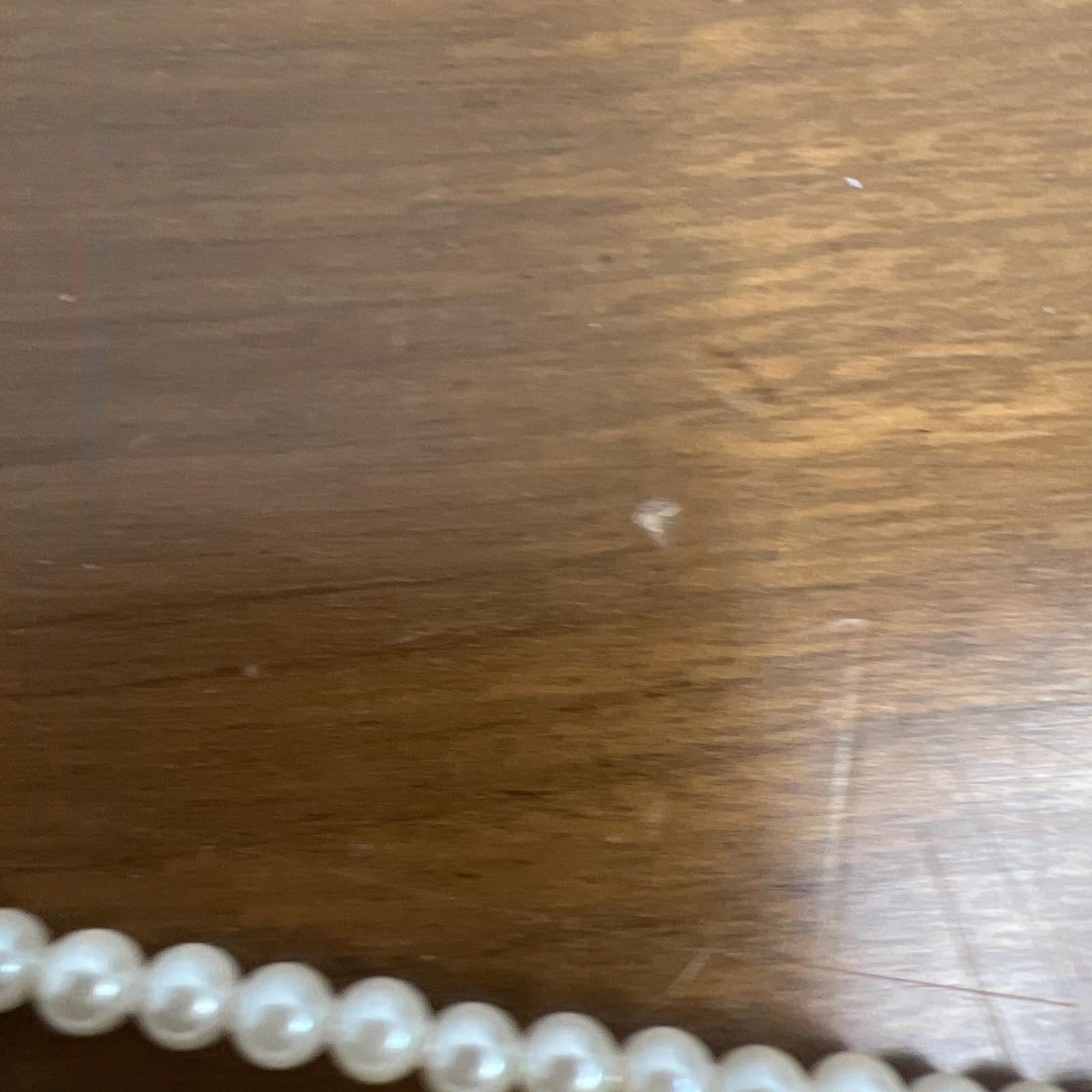 German Vintage G Silver 3 Strand Small Pearl Necklace Faux? ~ 19 Inch