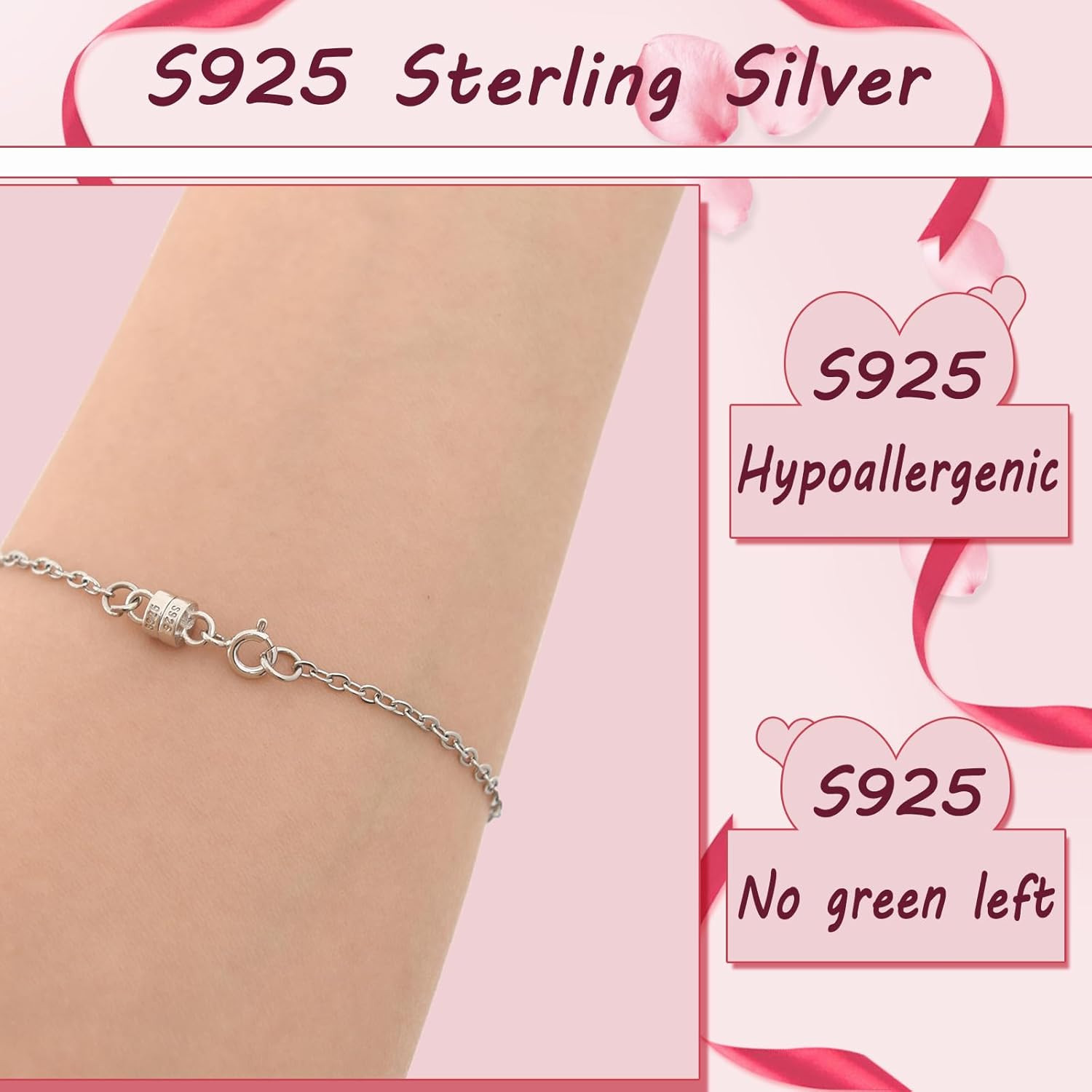 925 Sterling Silver Magnetic Necklace Clasps and Closures Min Magnetic Clasps fo