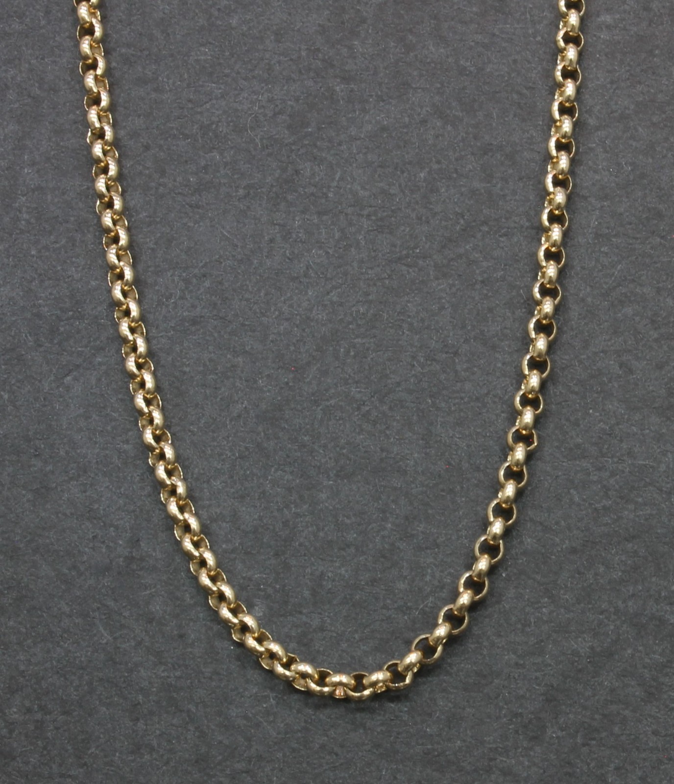 9 Carat Yellow Gold Solid Mini Belcher Necklet 26″ 7.7gm (80.26.247)