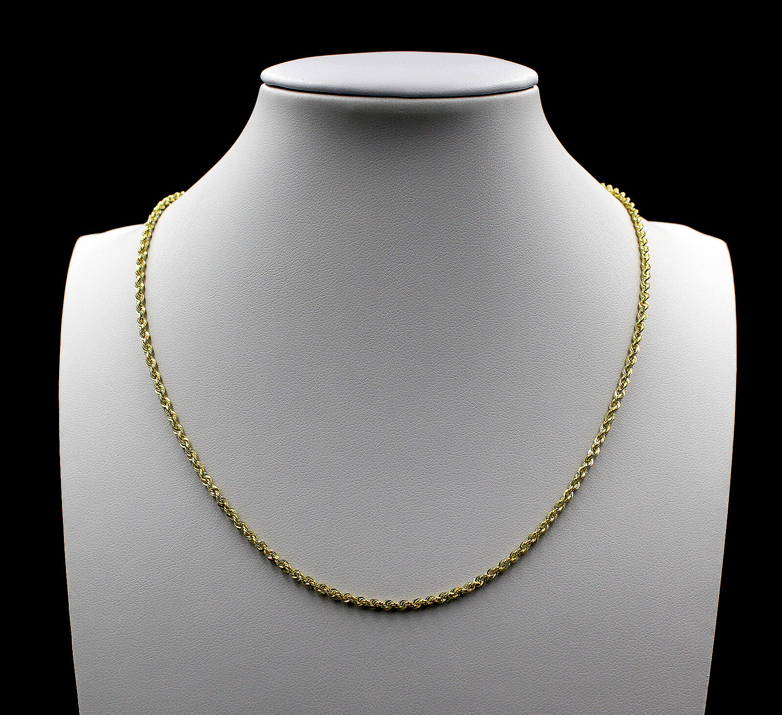 10K Yellow Gold 2mm-6mm Diamond Cut Rope Chain Necklace or Bracelet 16″ – 30″