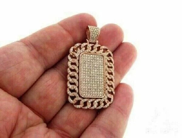 1.2CT Round Cut Lab Created Diamond Women’s Fancy Pendant 14K Rose Gold Plated