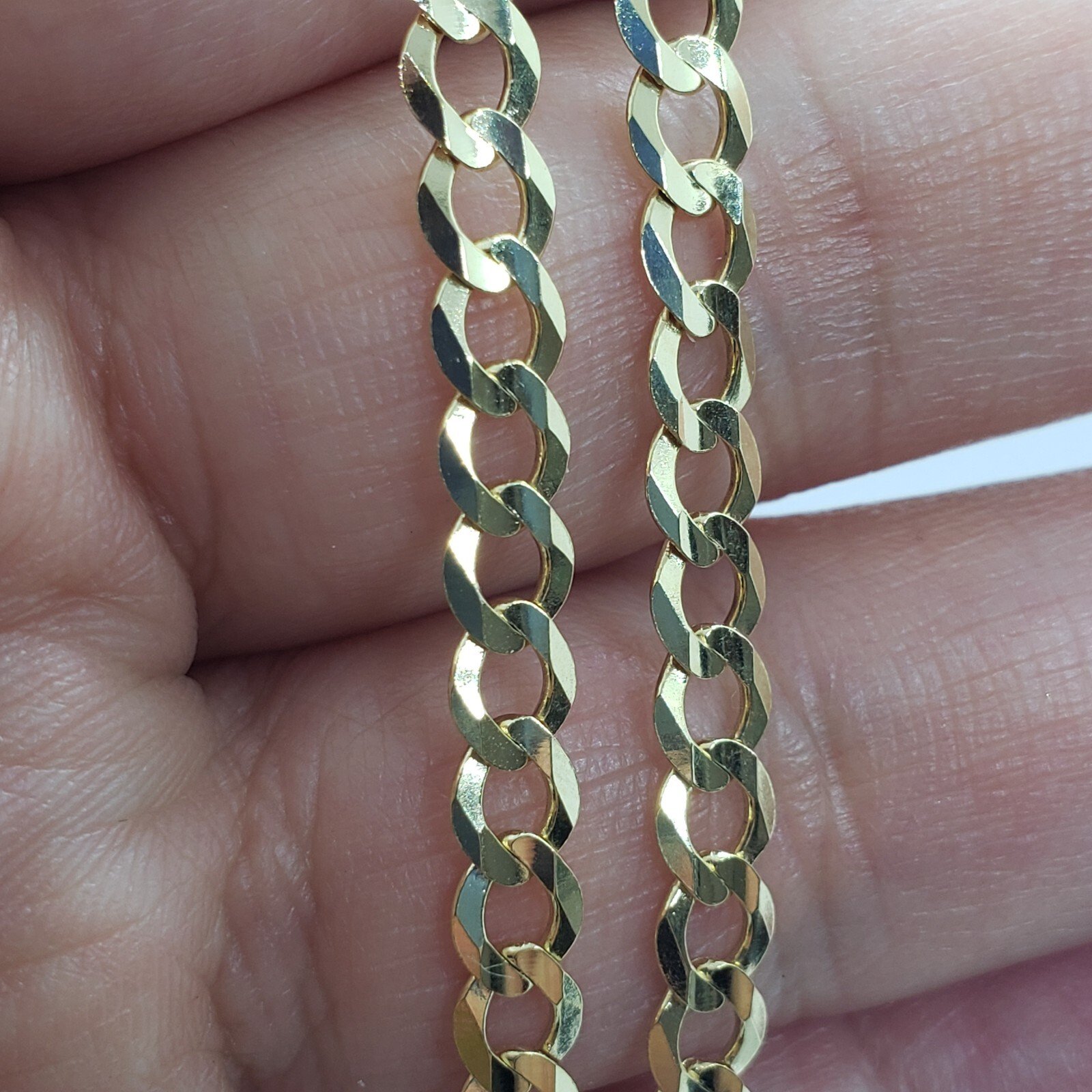 10K Authentic Solid Yellow Gold Cuban Chain Necklace 2mm-10mm Size 16″~30″