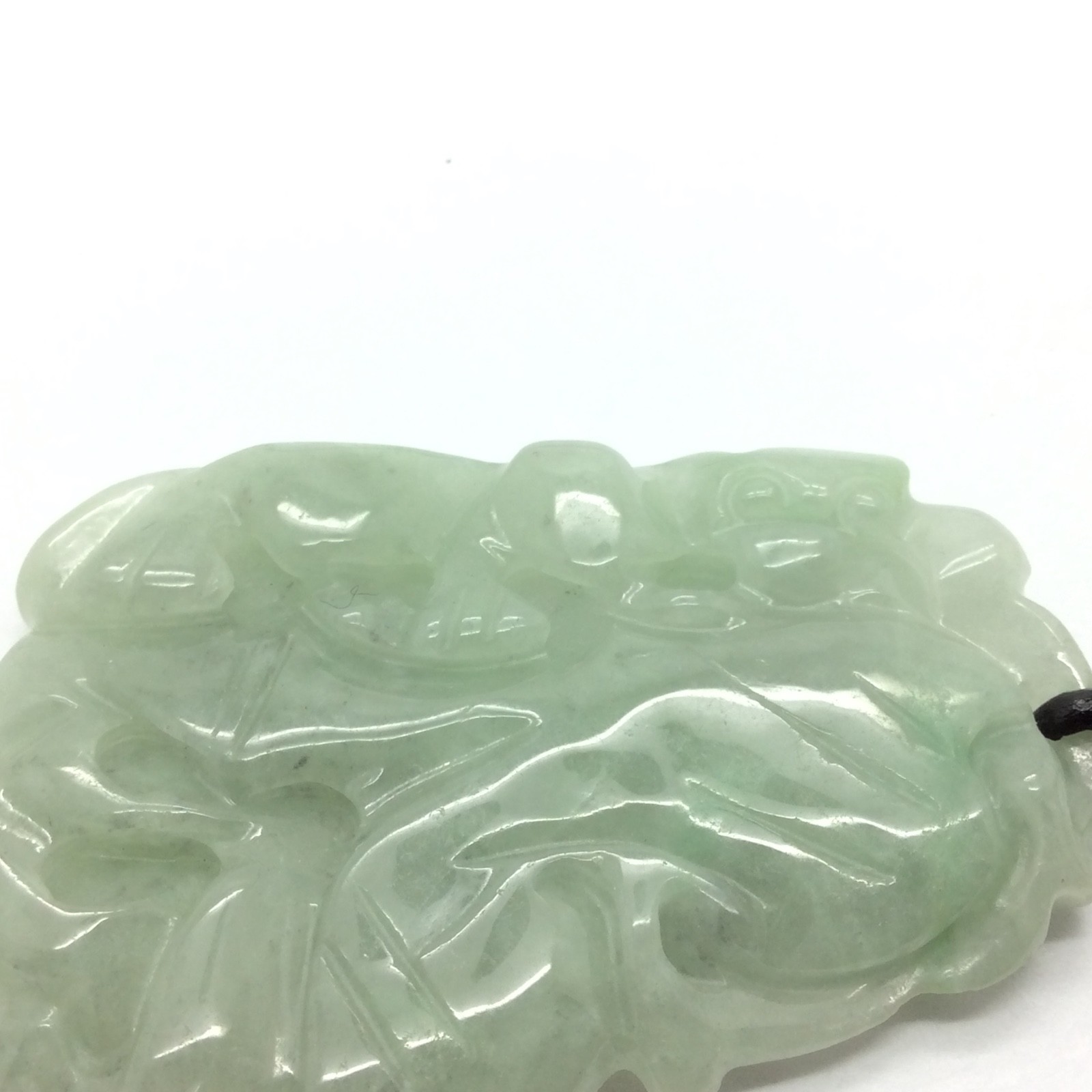 Burmese Jade Cabbage Tiger Pendant Green Jadeite Jade Stone Necklace Myanmar