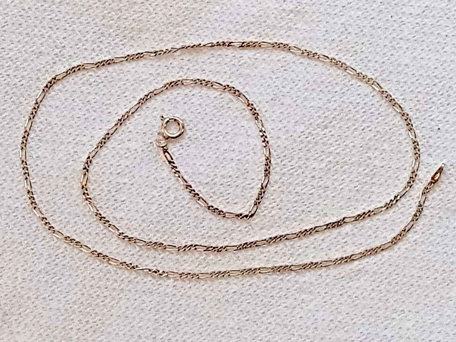 VINTAGE ITALY 925 STERLING SILVER 2mm NECKLACE CHAIN LENGTH 19″ WEIGHT 3.4 GRAMS