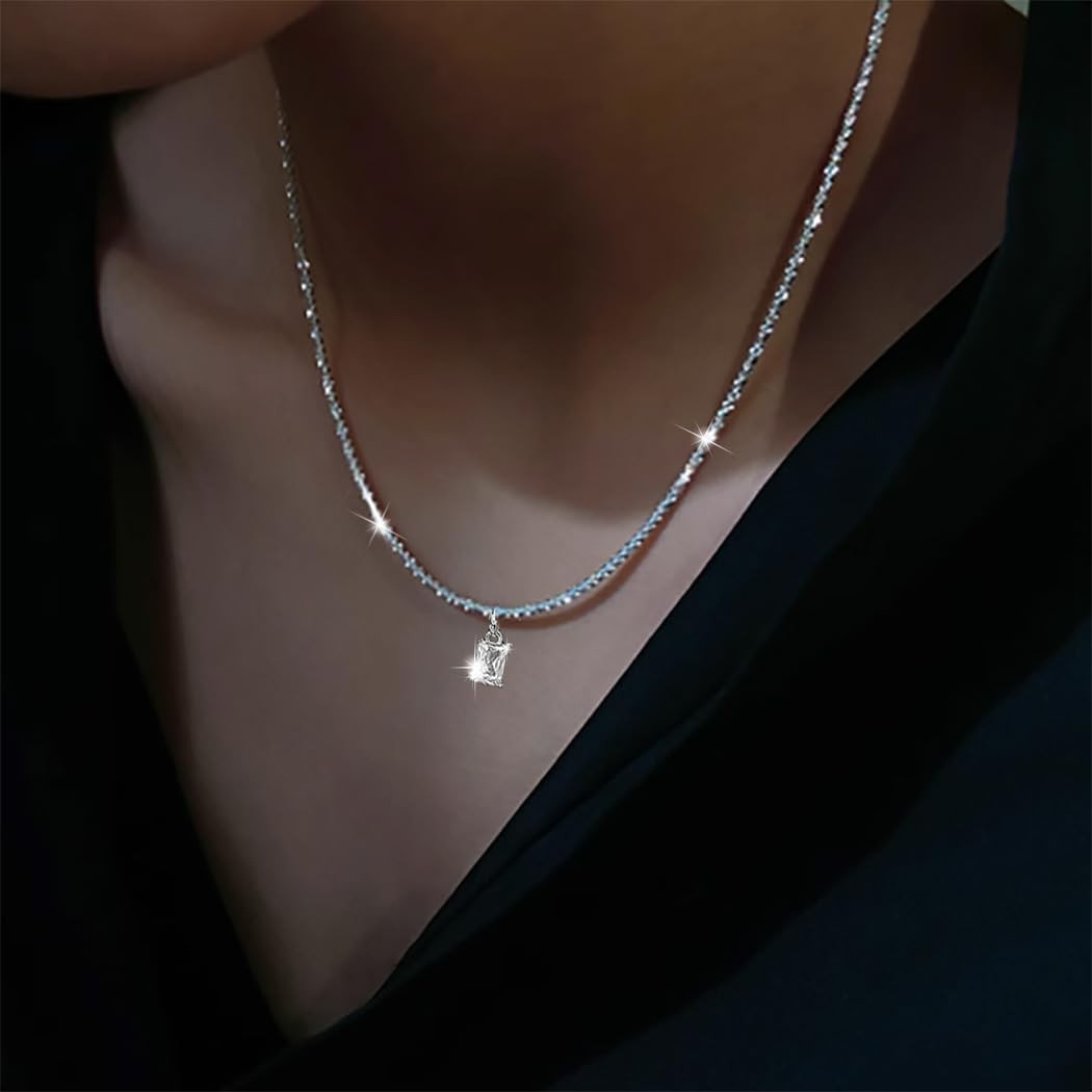 925 Sterling Silver Layered Necklace for Women Waterproof Cross Pendant Nec – 01
