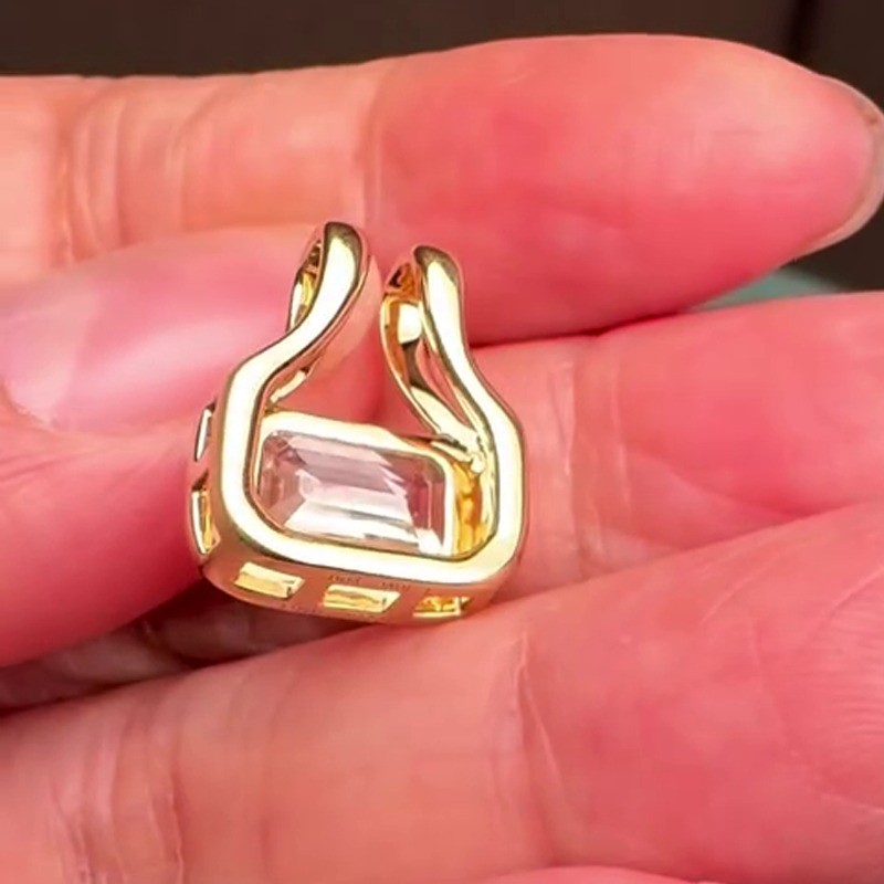 2.97 CT Emerald Cut Moissanite Bezel Set Pendant No Chain 14k Yellow Gold Plated