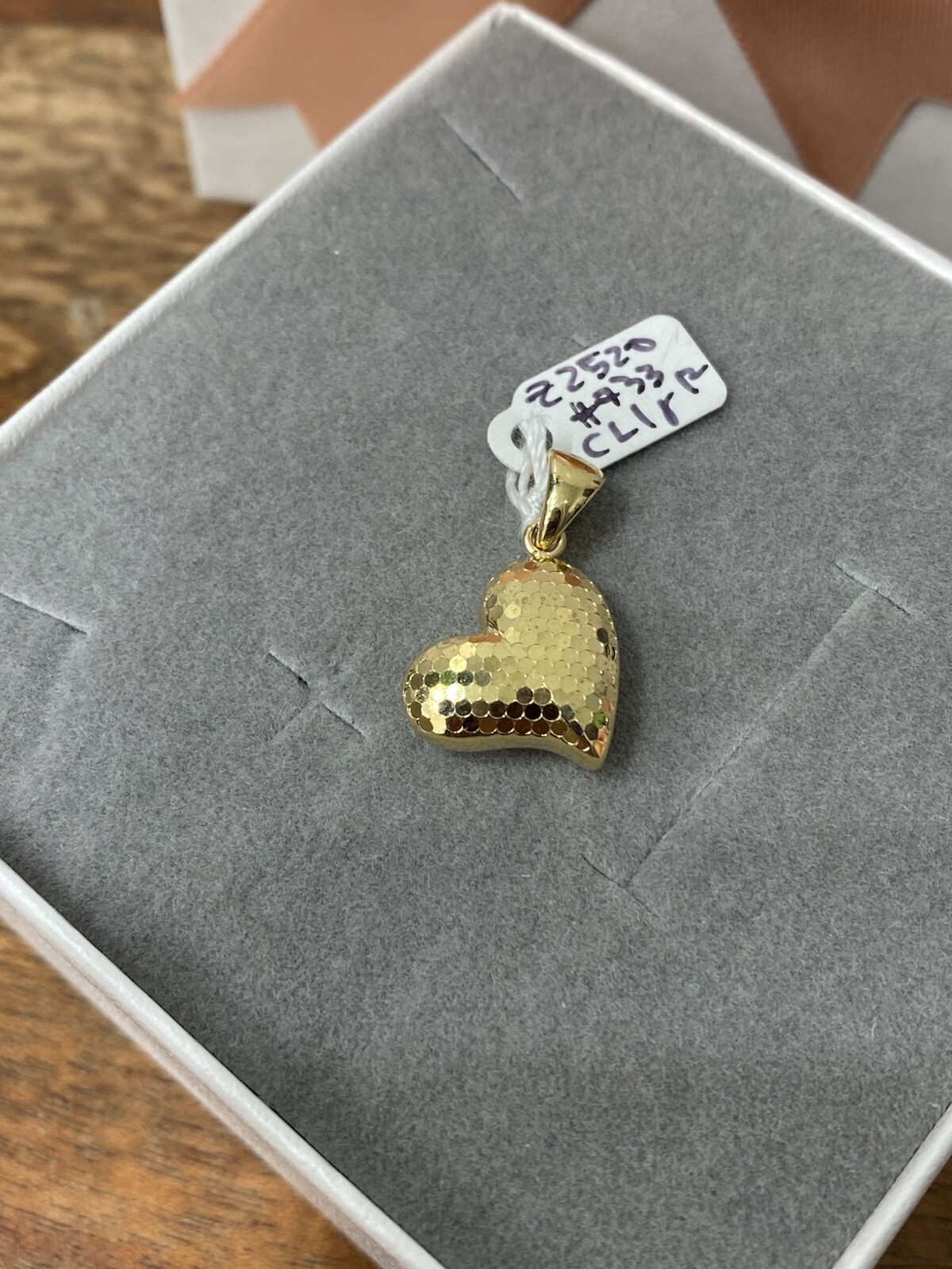 18K Yellow Gold Heart Pendant