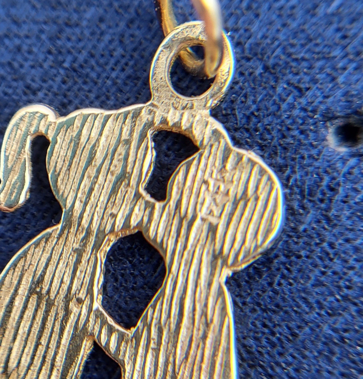 Vintage 14K Gold Boy & Girl Kissing Pendant Charm for Necklace Bracelet Kids