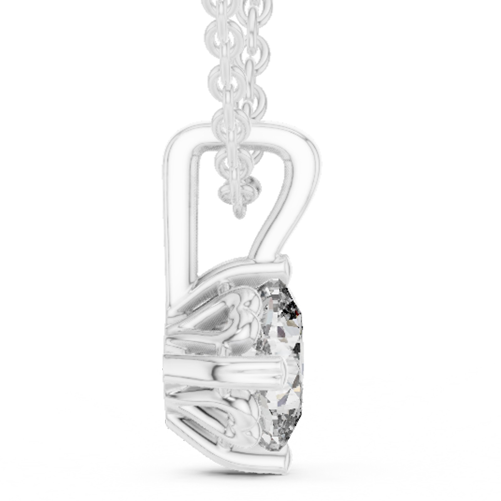 Certified VVS1 Lab Grown Diamond Elegance Anniversary Pendant 14K Gold Over