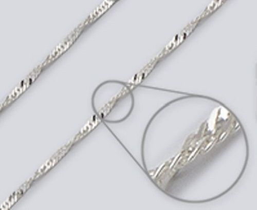 Wave Singapore–Necklace, Anklet, Bracelet–Sterling Silver–Made In Italy [GA]