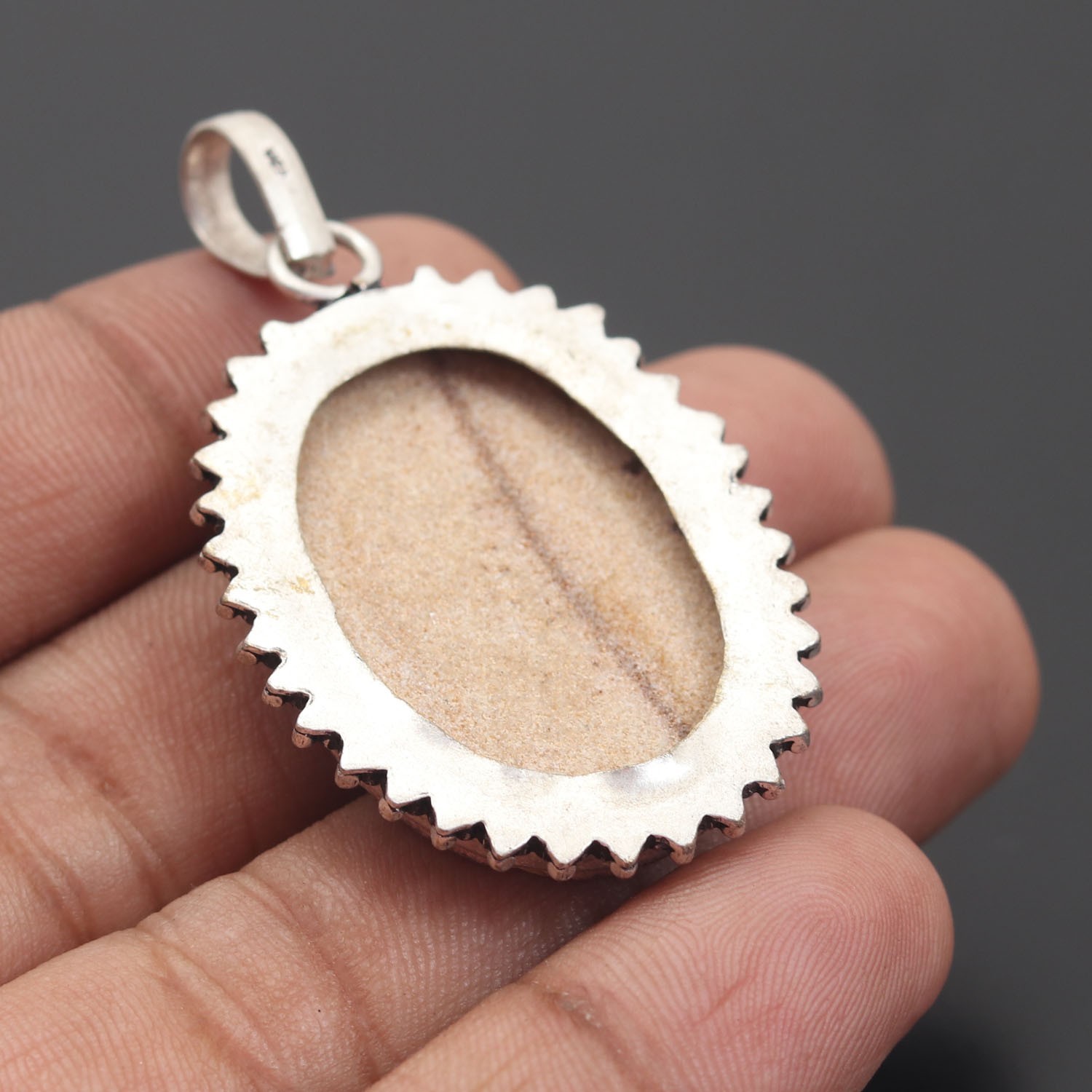 German Dendrite Gemstone 925 Sterling Silver Handmade Pendant Jewelry Gift For