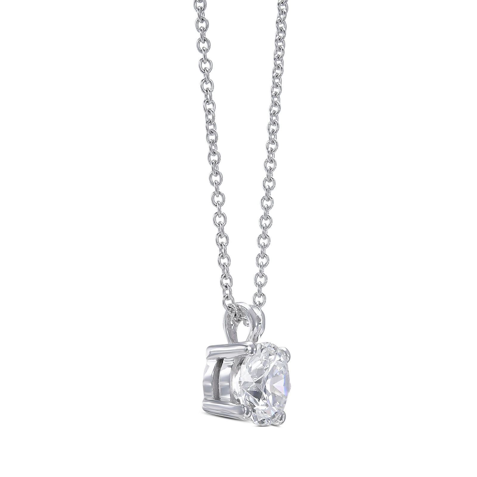 IGI Certified Diamond Pendant VVS2 D Round Cut 1 Carat Lab-created Eye Clean