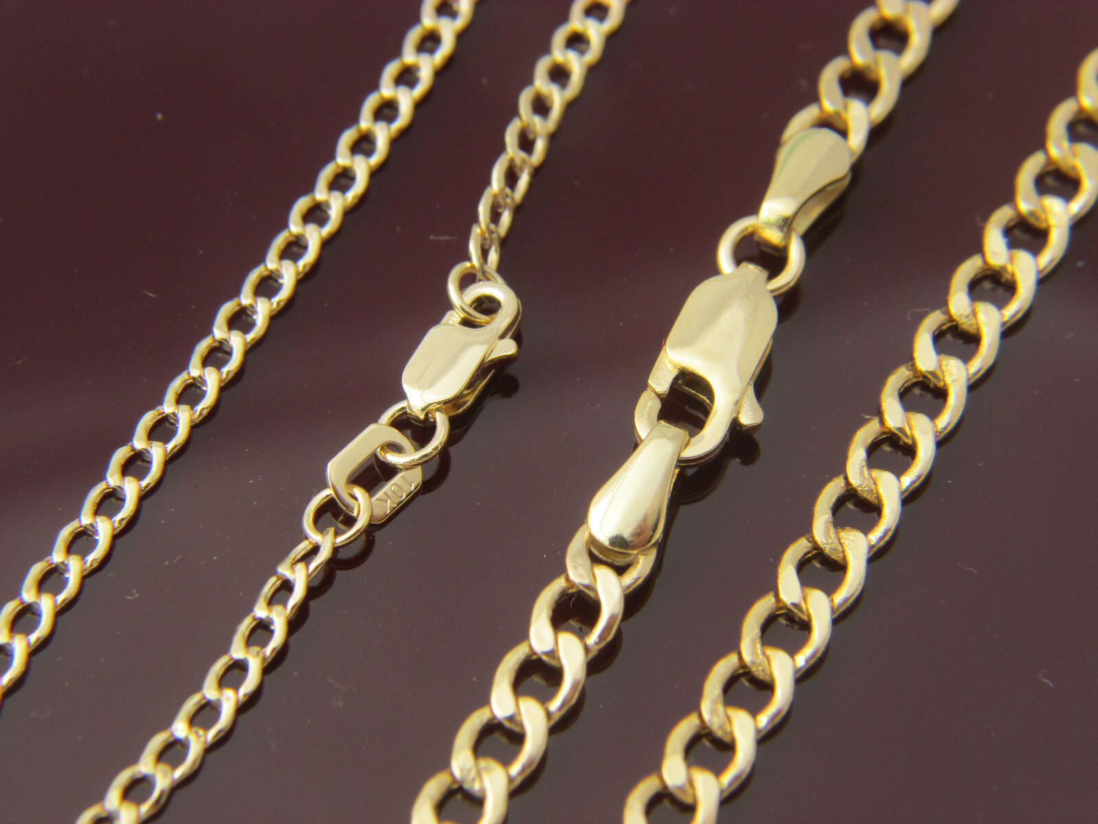 10k gold cuban chain 2.5mm & 4mm real Gold Chain with lobster clasp
