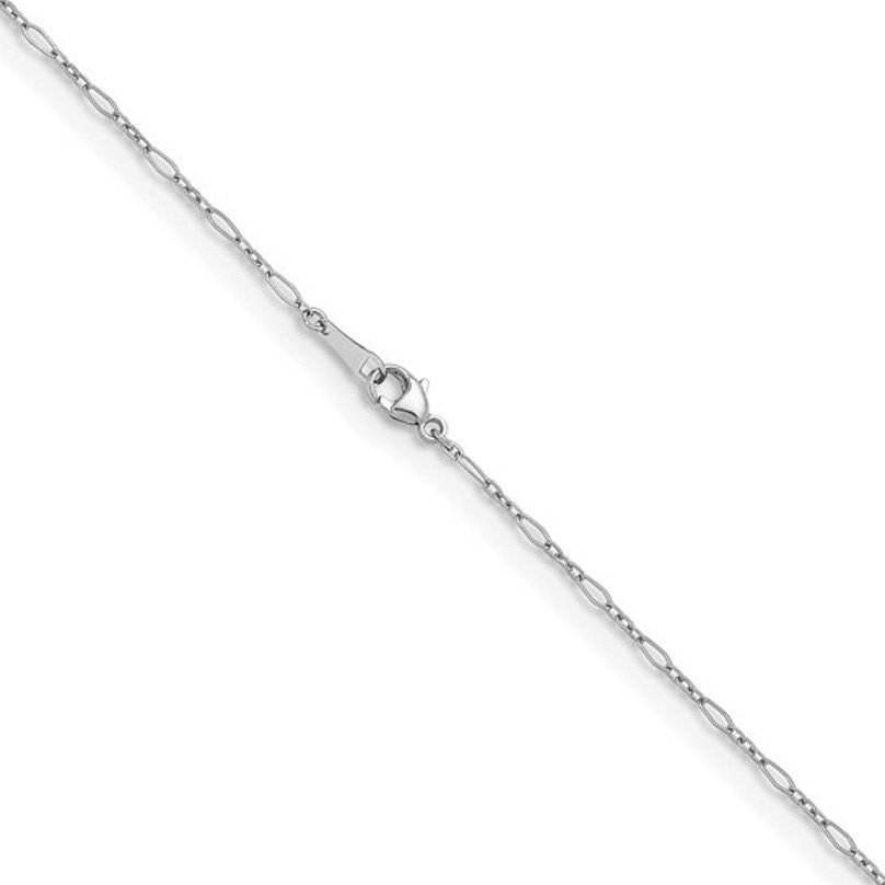 2.4mm Platinum PT950 Diamond Cut Long Short Cable Chain Necklace 16″ 18″ 20″ 24″