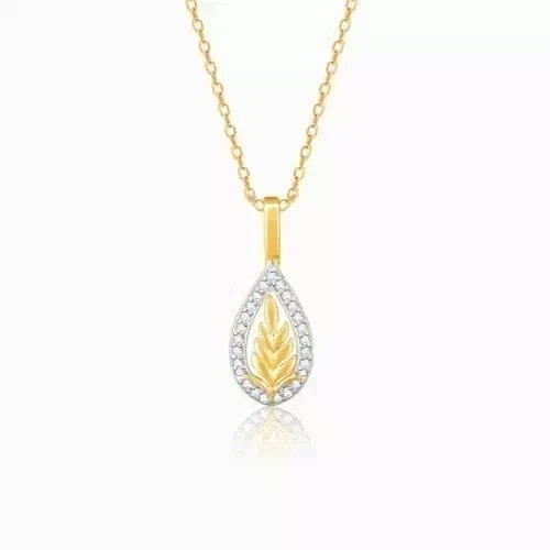 14K Yellow Gold Plated 1.00Ct Lab Grown Diamond Women’s Teardrop Beauty Pendant