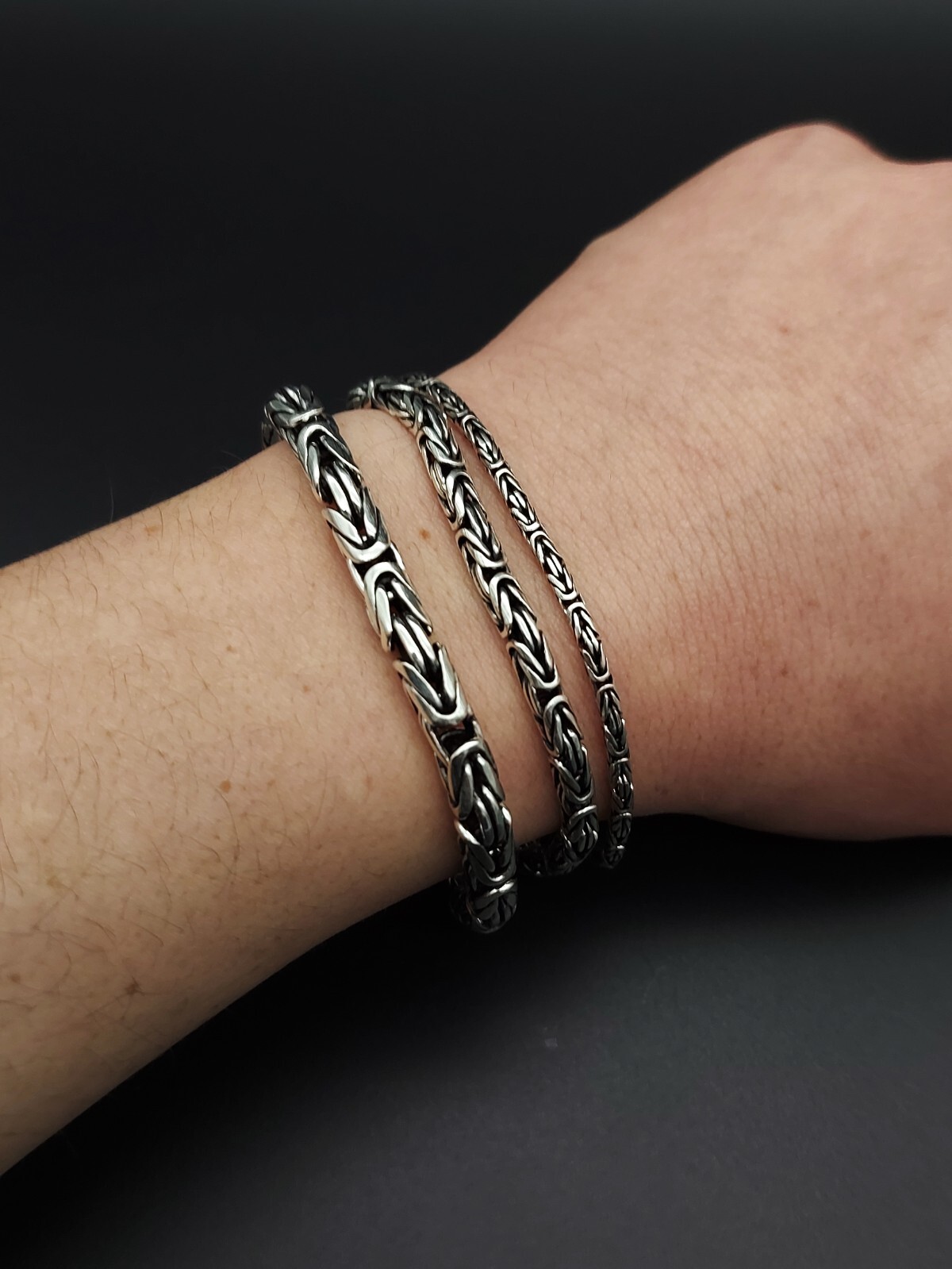 Sterling Silver 925 King Chain King Bracelet 2.5 / 4 / 6mm Solid Silver NEW