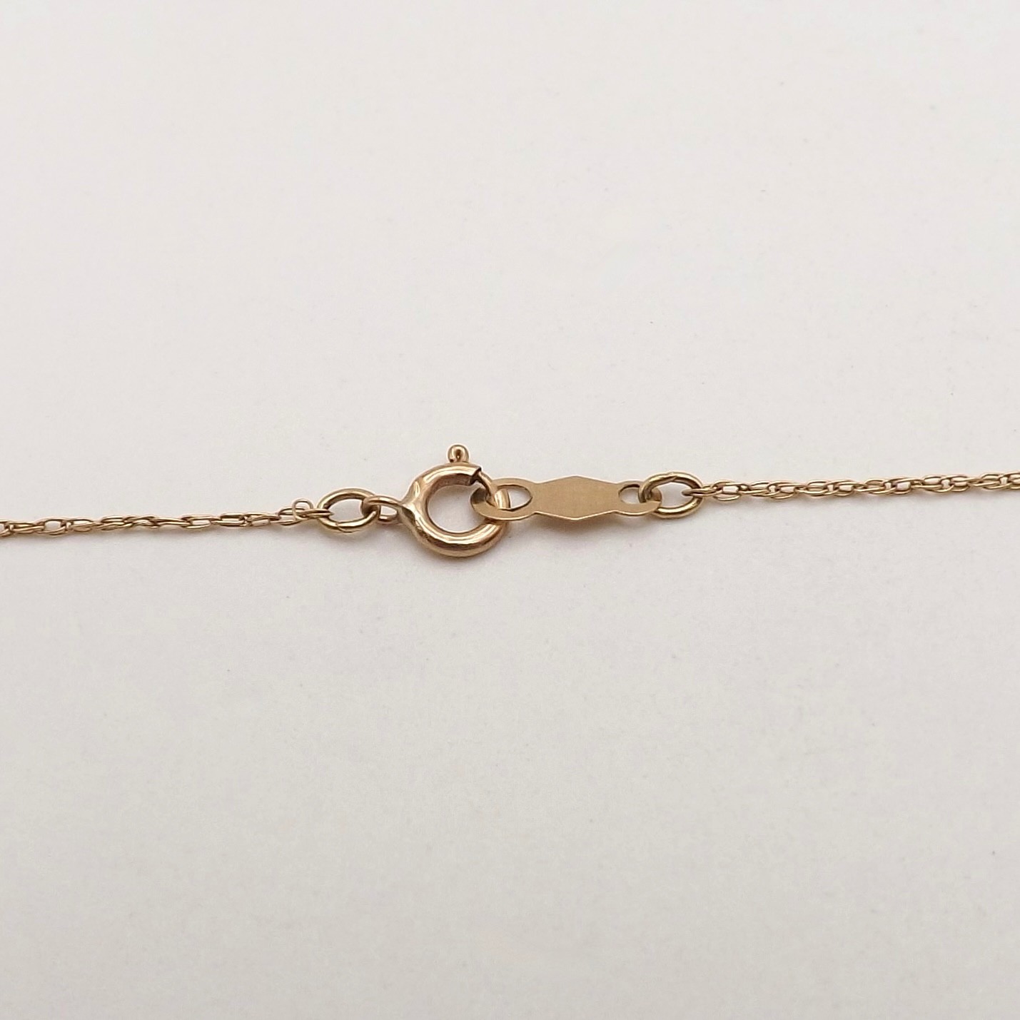10k Gold Natural Sapphire Infinity Figure 8 Pendant Necklace 20in