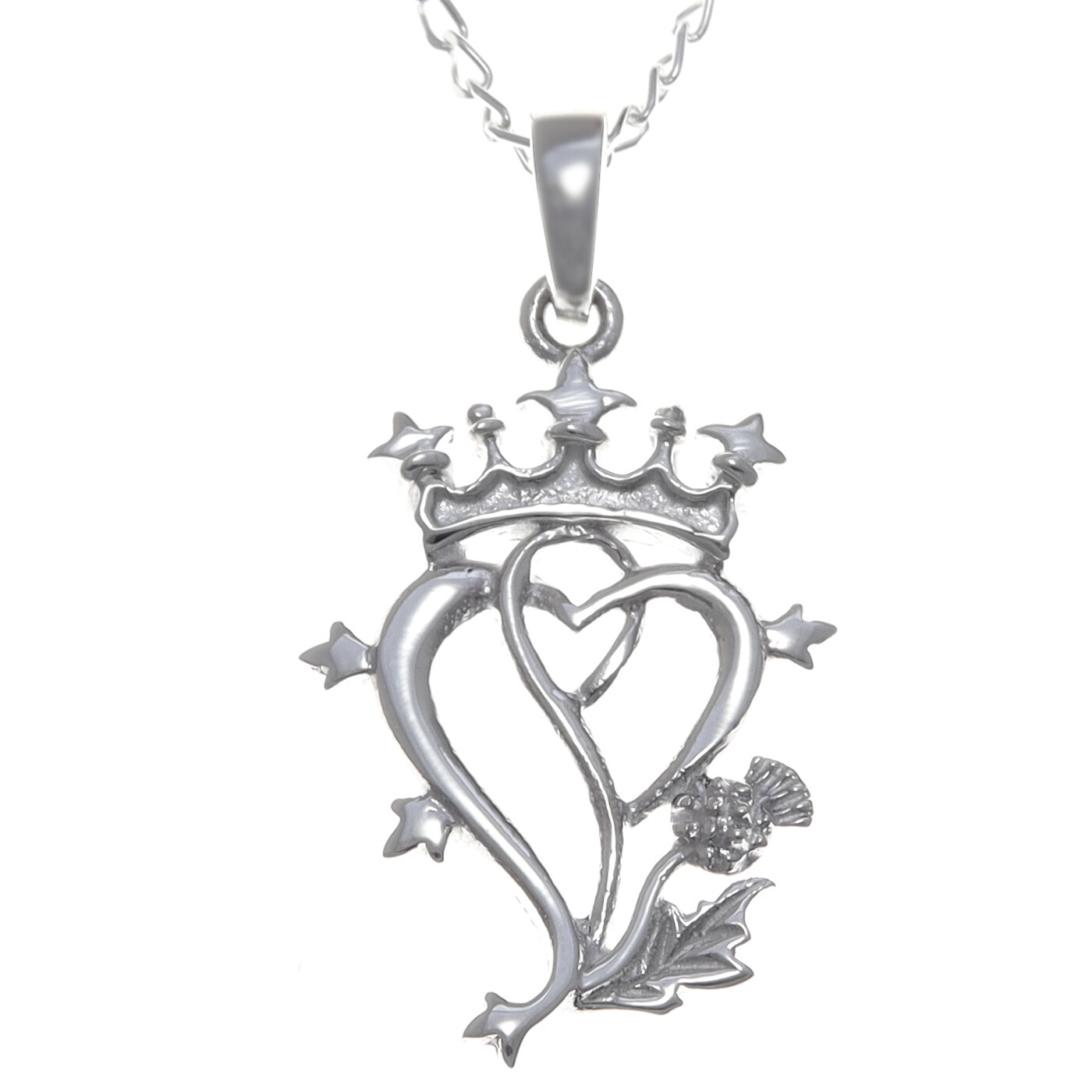 Sterling Silver Luckenbooth Pendant with 18″ Silver Chain & Box