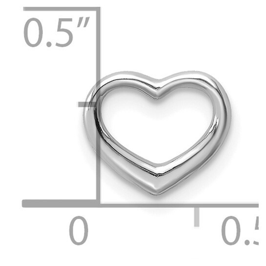 10K or 14K Yellow, Rose or White Solid Mini Floating Heart Slide Charm Pendant
