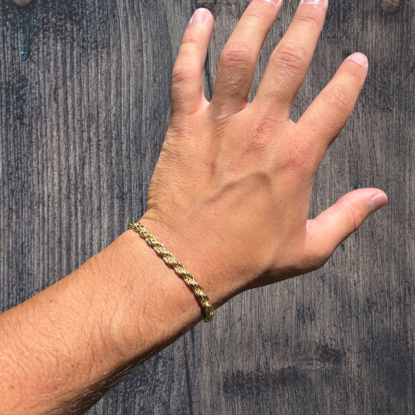 5mm Diamond Cut Rope Bracelet – Solid 925 Sterling Silver Or 14k Gold Vermeil