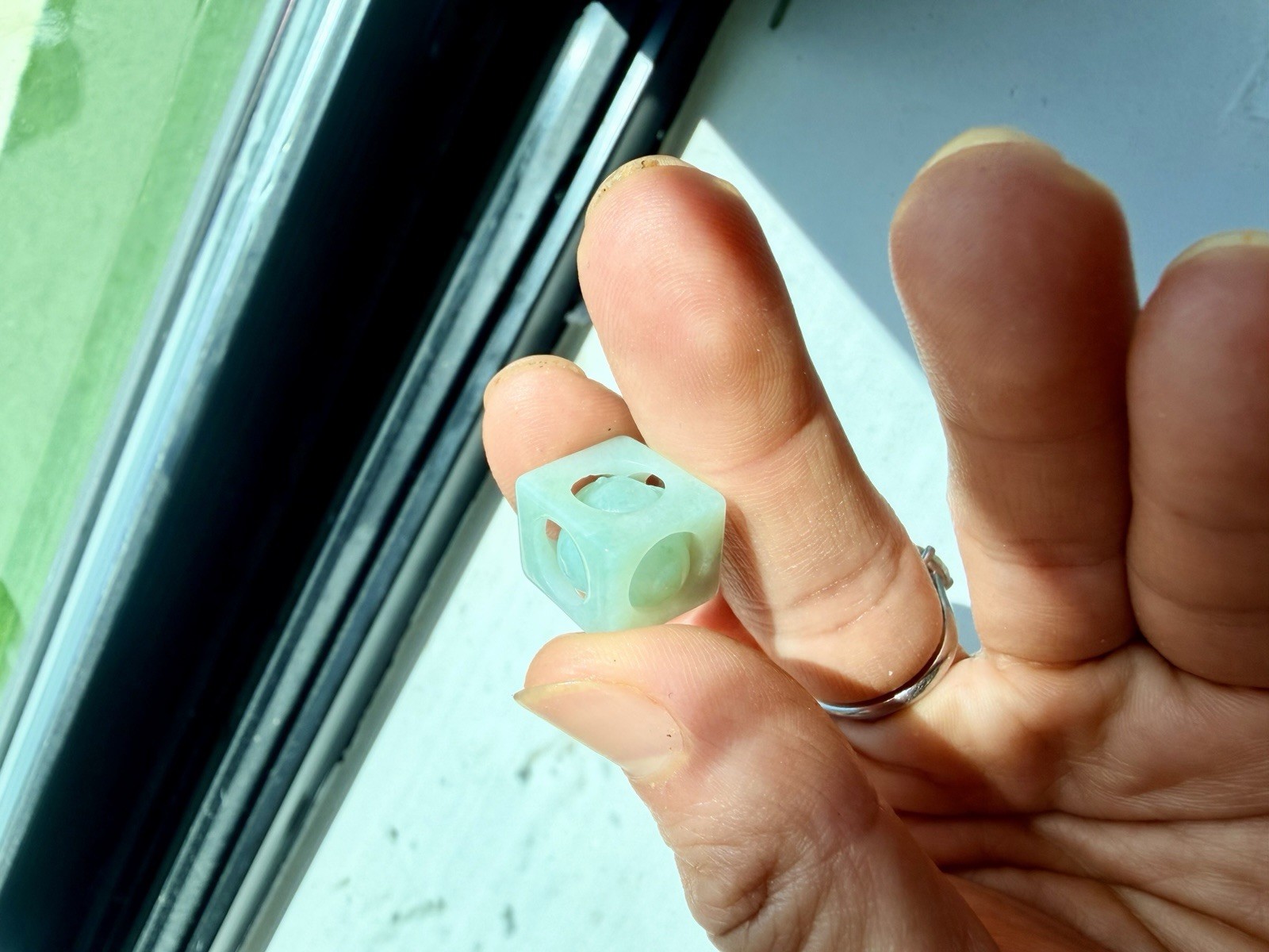 jadeite Burma Pendant Dice Rolling Green Type A Burmese Jade 翡翠转运珠