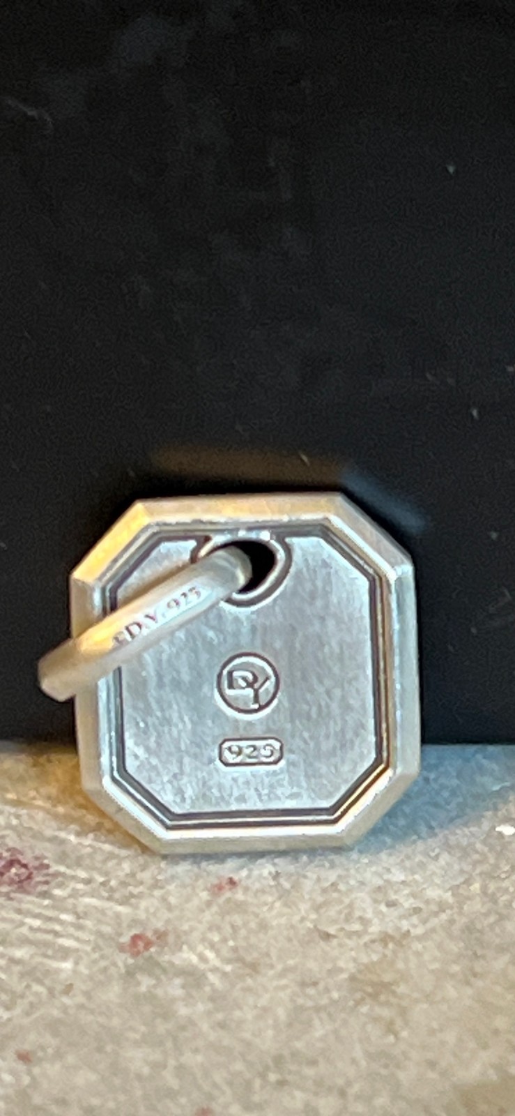 David Yurman Octagonal Amulet Sterling Silver, 15 mm