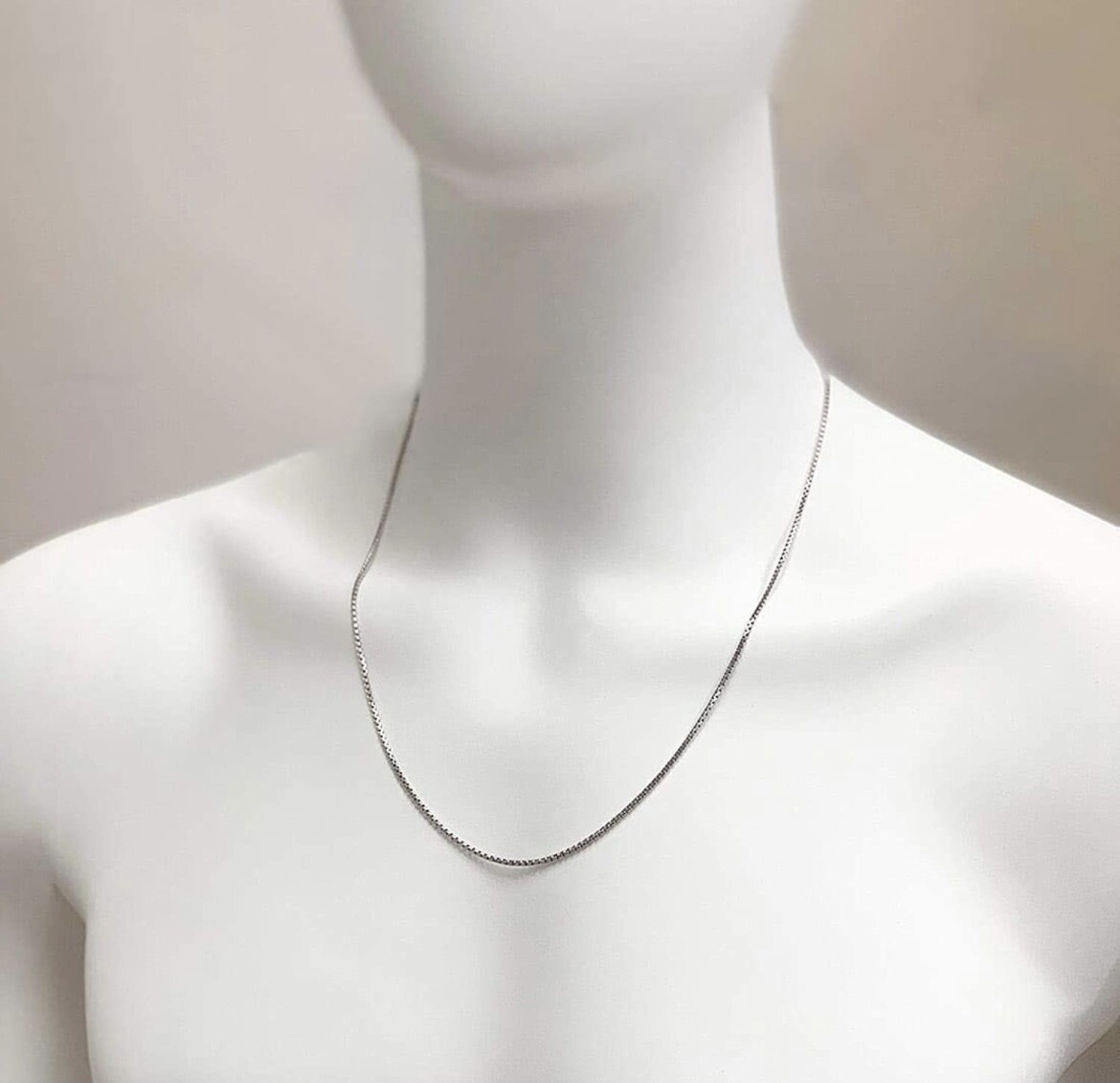Solid 925 Sterling Silver Italian Round Box Chain Necklace Italian Made UNISEX