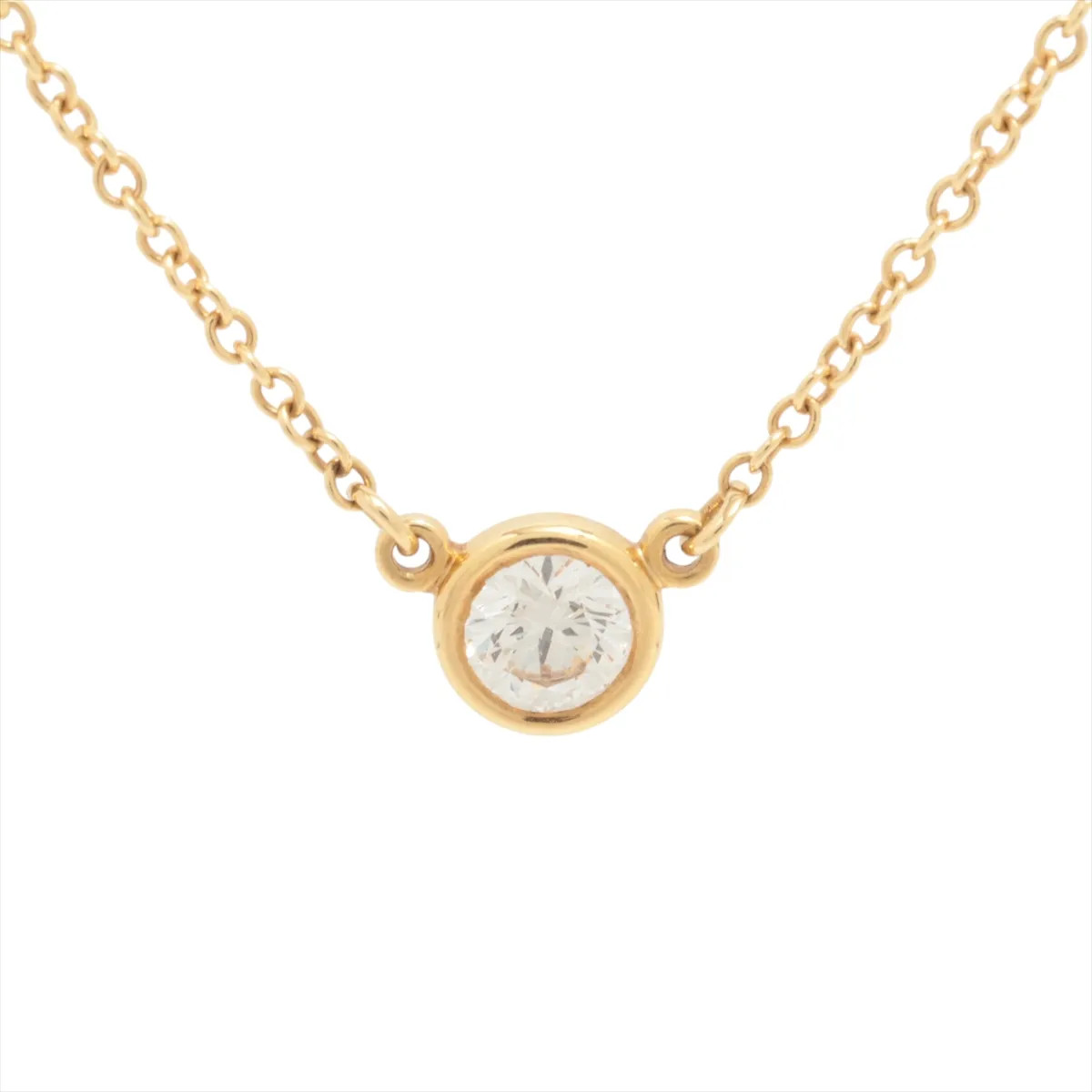Tiffany By the Yard 1P diamond Necklace 750(YG) 1.9g 0.19 H VS1 3EX NONE