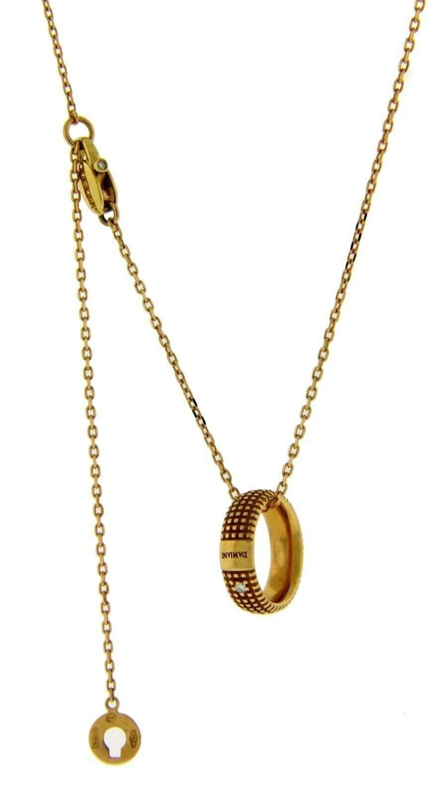 Damiani Metropolitan dream diamond necklace in 18 karat pink gold 16.5″ or 20″