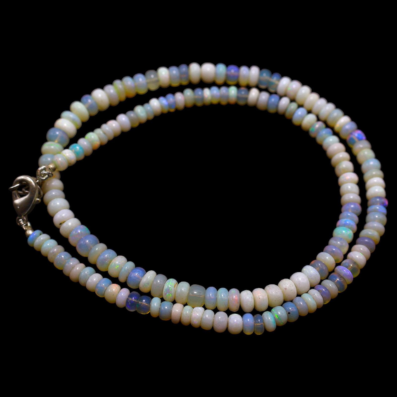 Smooth Fire Opal Beaded Not Applicable Rondelle Art Deco Mother Ethnic Necklace