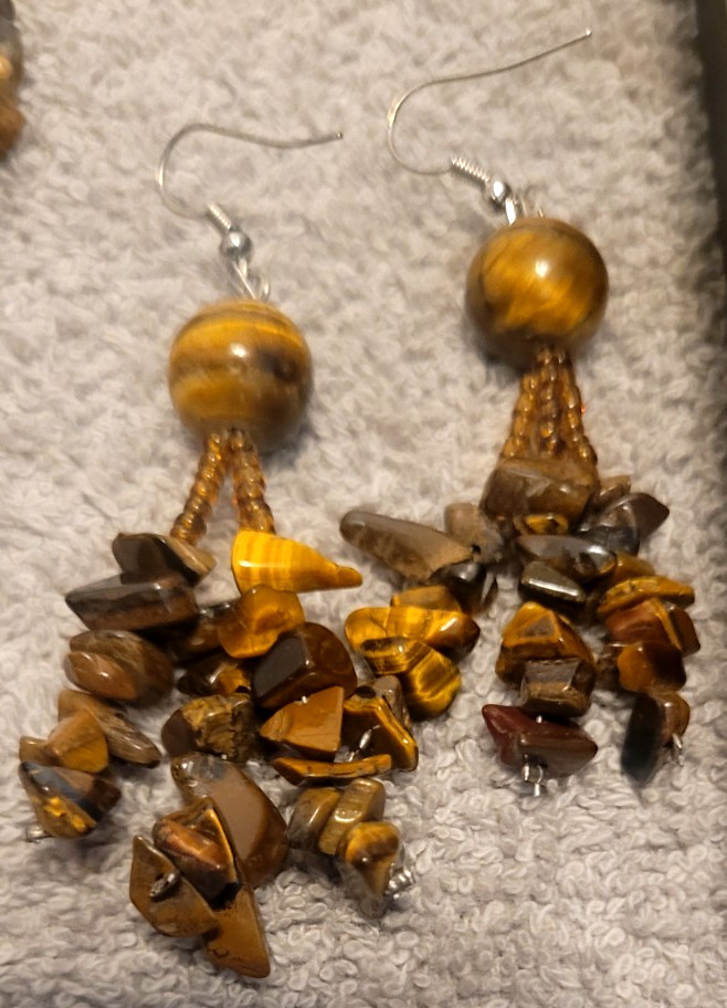 Tiger’s Eye, 21″ Necklace and Earring Set – Beautiful!!!