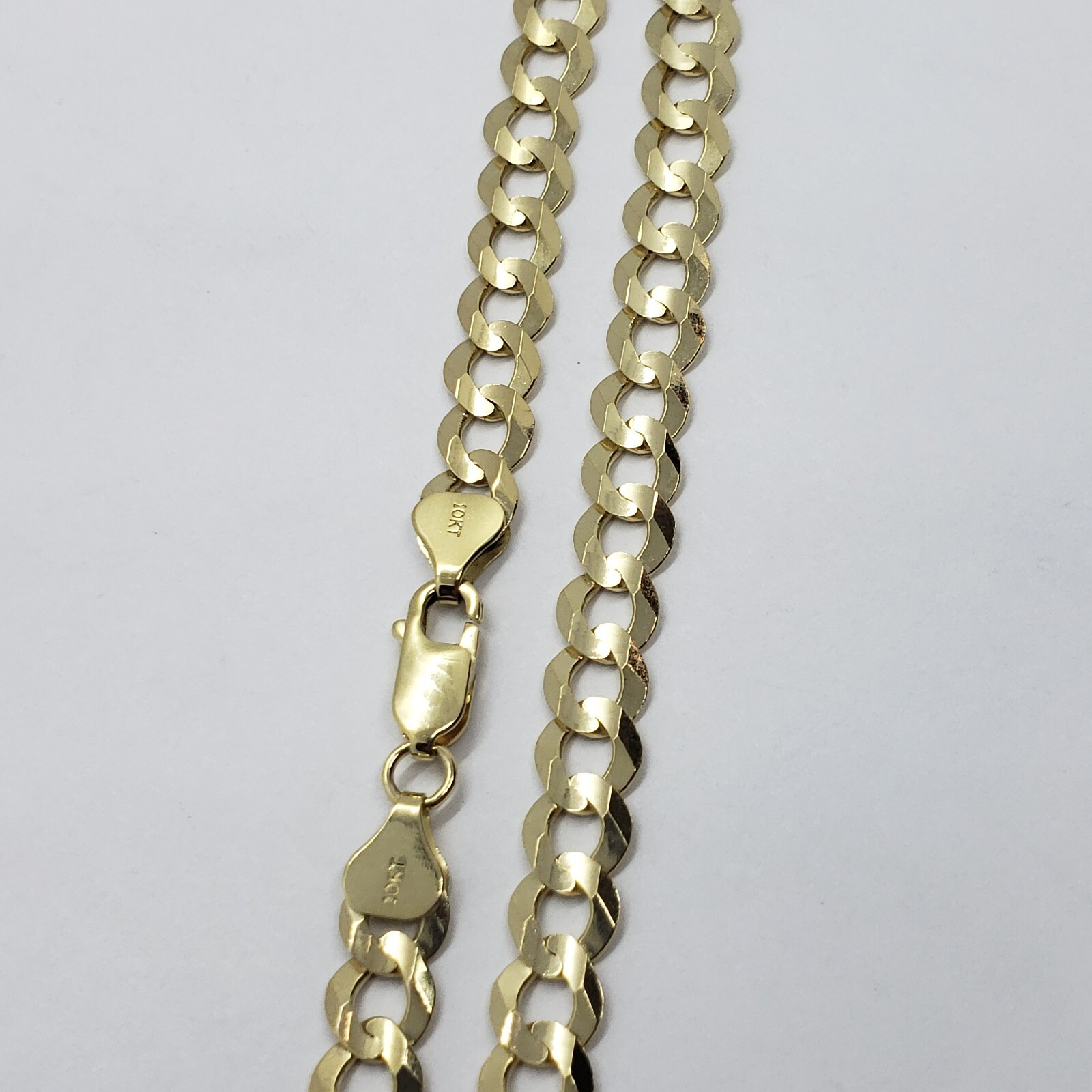 10K Authentic Solid Yellow Gold Cuban Chain Necklace 2mm-10mm Size 16″~30″