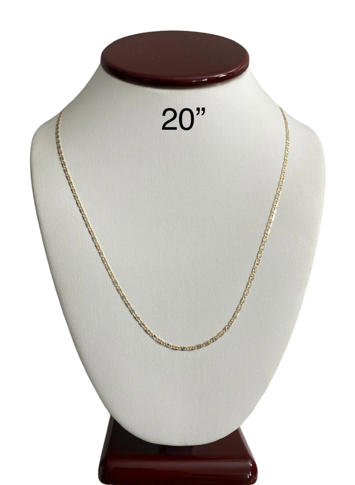 14K Solid Gold 2.1mm Mariner Link Chain – 14K Real 3T Gold Mariner Chain- CH115