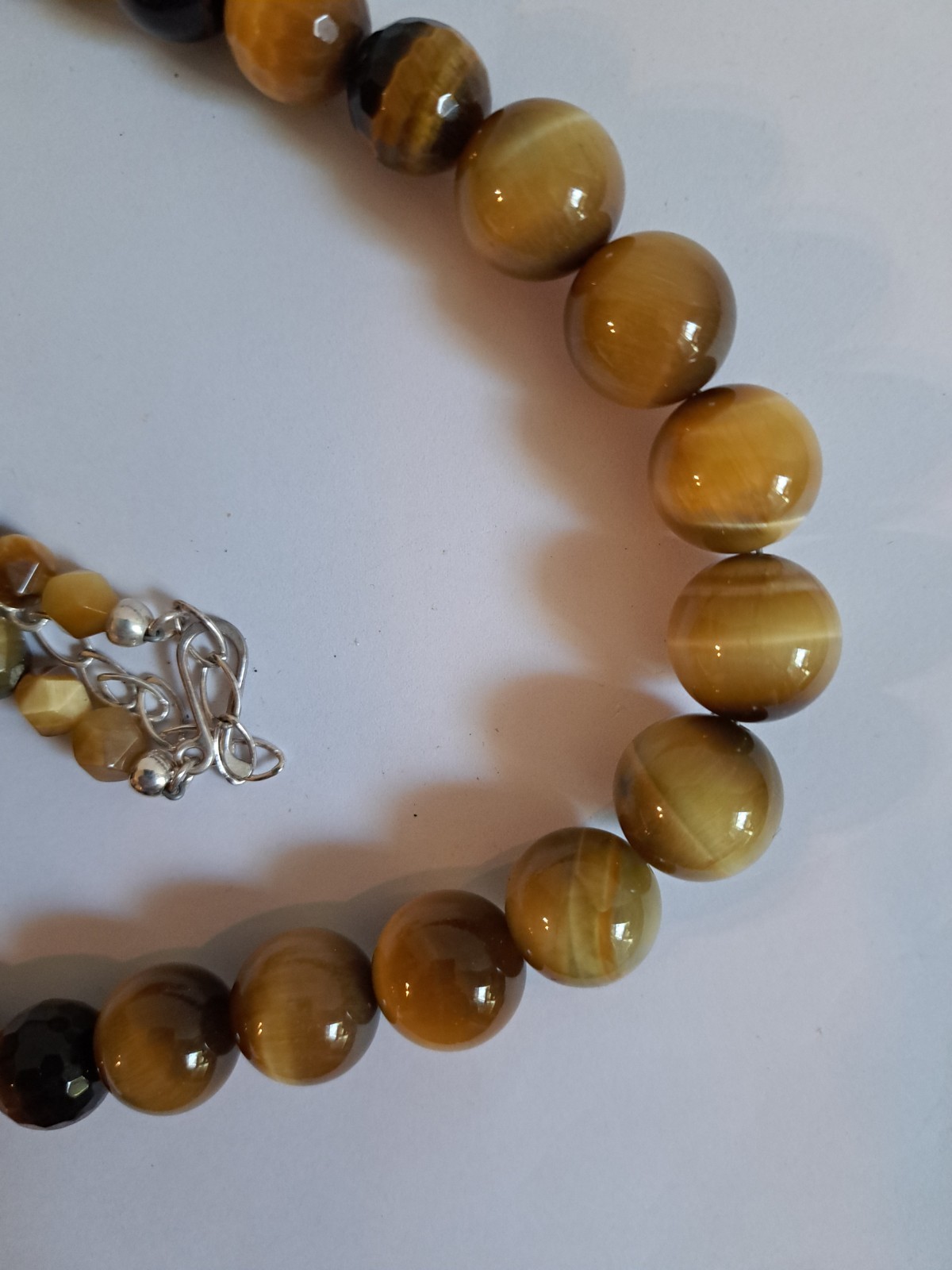 Desert Rose Trading DTR Tiger Eye Sterling Silver Necklace Adjustable Graduated