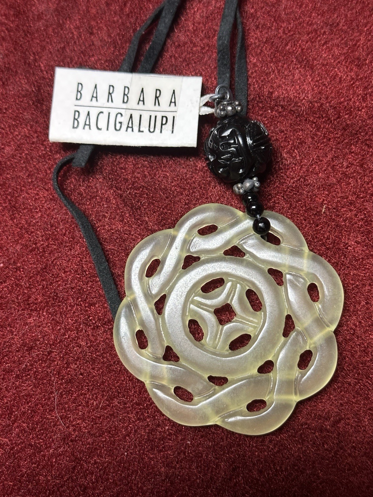 Barbara Bacigalupi Umanobead Friendship Pendant Necklace Sterling Silver 925