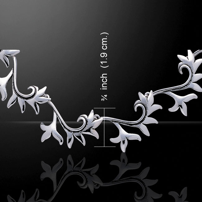 Flower Leaf 925 Sterling Silver Necklace Fine Nature Spring Beauty Jewelry