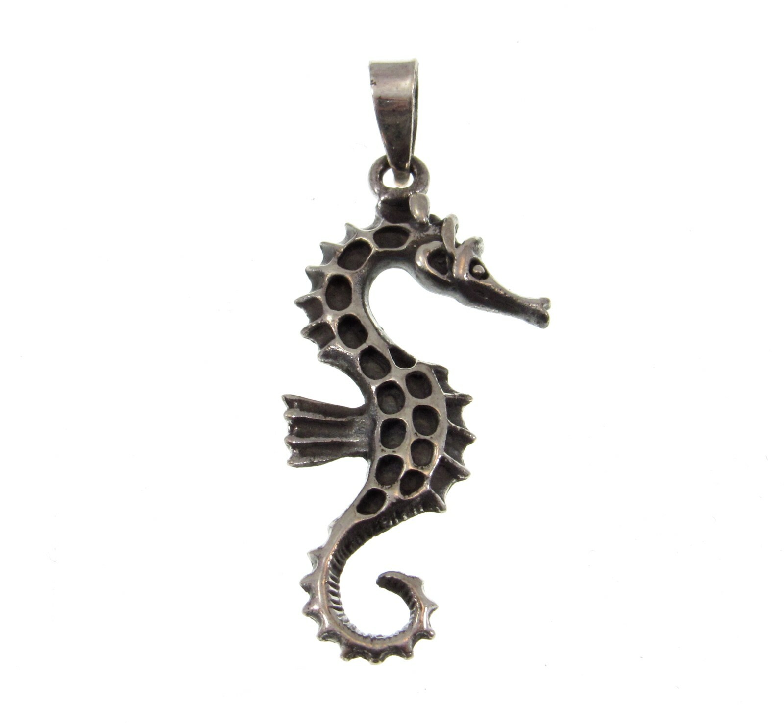 Handcrafted 925 Sterling Silver Marine/Nautical Seahorse Horse Fish Pendant