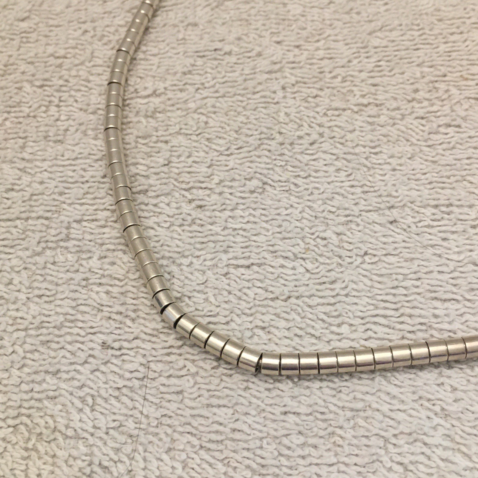 Christin Wolf Necklace Sterling Marked W/ Gemstone Hook Closure