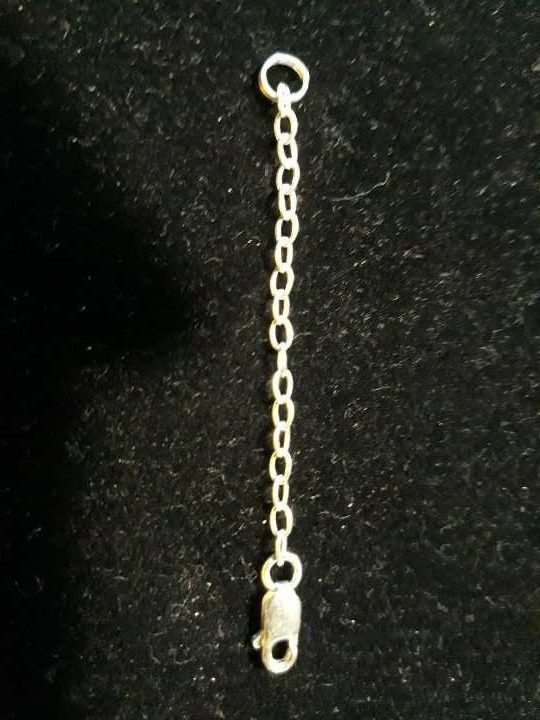 EXTENDER 925 silver bracelet/necklace extension 2 inches & lobster claw lock
