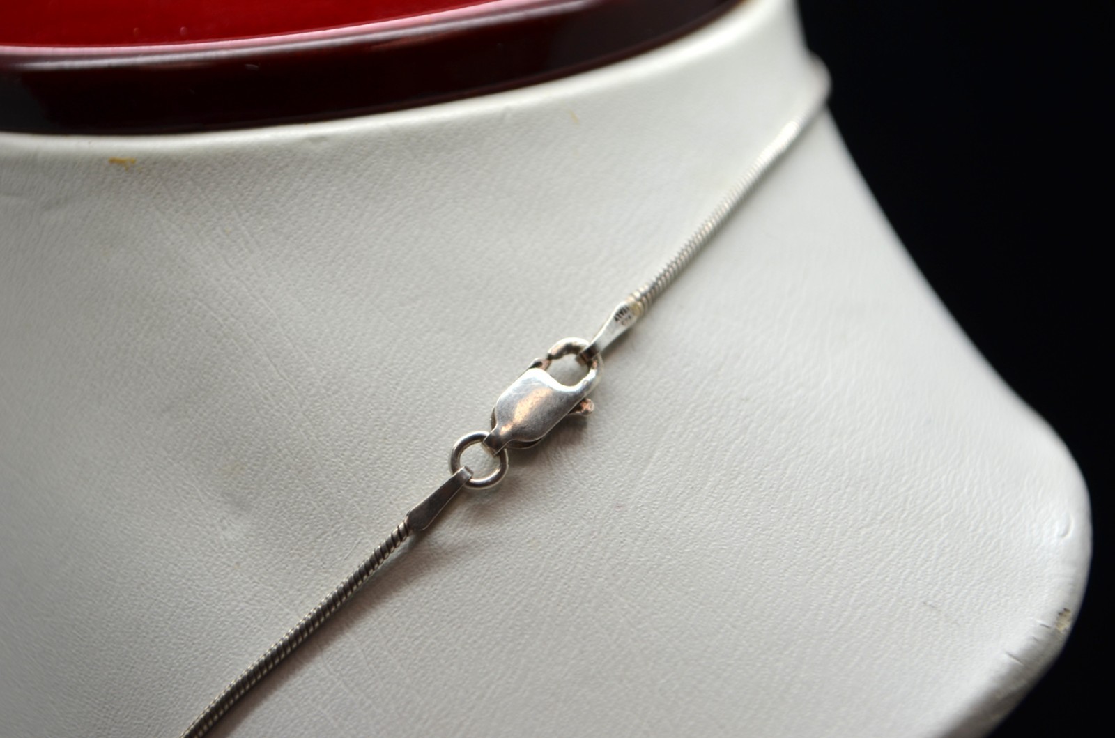 Sterling Silver Adorable Round Snake Chain Necklace 16.0″ #FME859