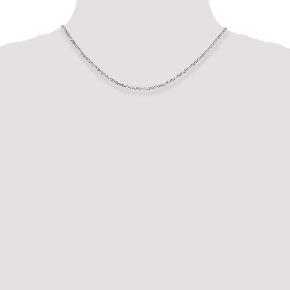 Sterling Silver 2.5mm Rolo Chain Necklace