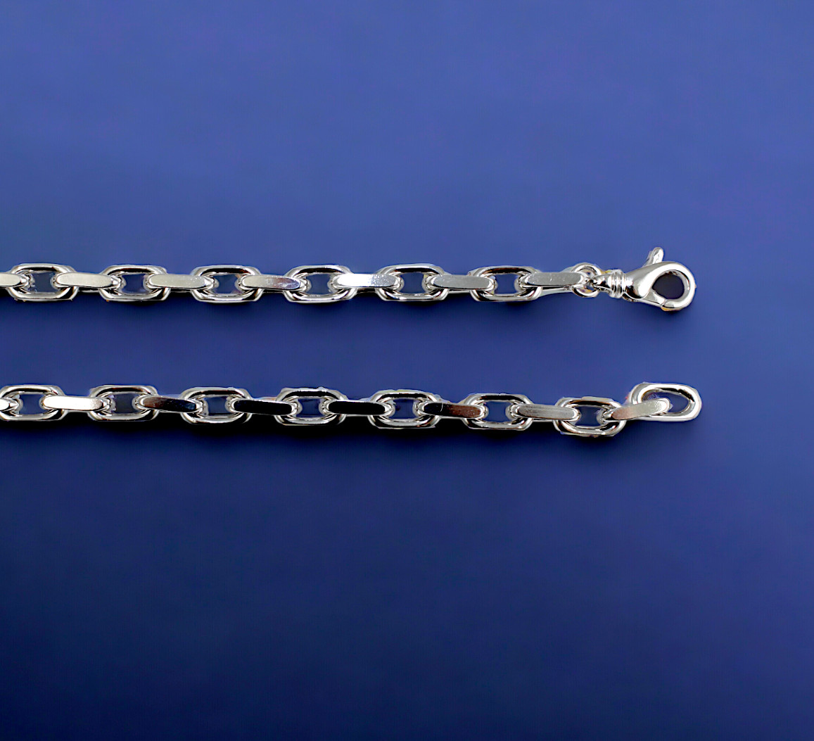 14K White Gold SOLID Rolo Cable Necklace Bracelet Chain Link 2.5mm-5mm 7″-30″